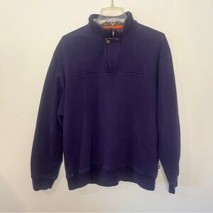 Orvis Signature Men’s Field Pullover Sweatshirt 1/4 Zip Plum Purple size M